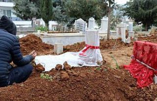 Mezarlıkta yürek yakan manzara