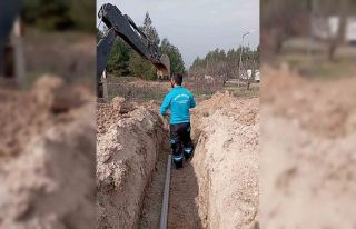 Nevşehir Belediye ekipleri çadır kent alt yapı...