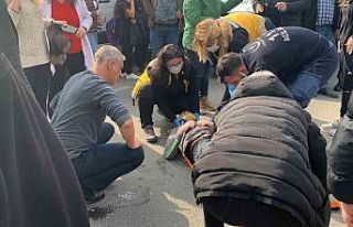 Otomobilin çarptığı lise öğrencisi yaralandı