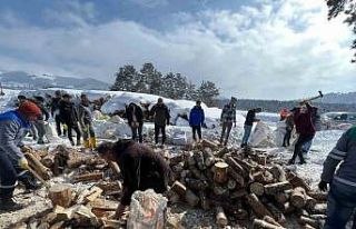 Sarıkamış’ın odunları depremzedeleri ısıtacak