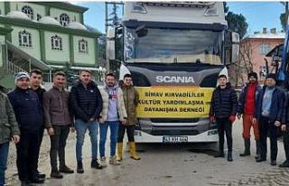 Simavlı dernekten deprem bölgesine yakacak desteği