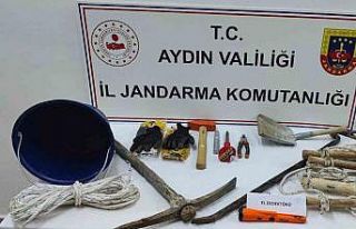 Sit alanında kaçak kazıya jandarma baskını