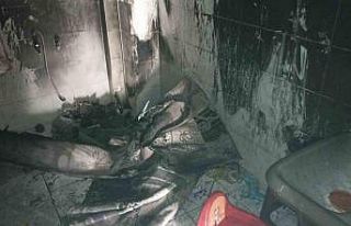 Şofben patlayan apartmanda korku dolu anlar