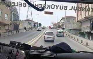Sultanbeyli’de itfaiyeye yol vermeyen sürücü...