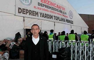 Tanoğlu deprem yardım malzemesi toplama merkezini...
