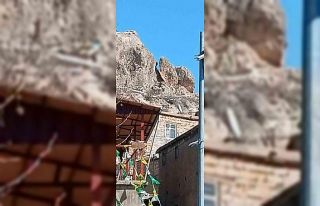 Tehlike oluşturan kaya parçaları için çalışma...