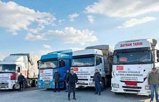 Tekirdağ’dan deprem bölgesine 4 tır yem