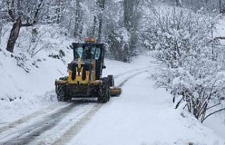 Tekkeköy kırsalı beyaza büründü