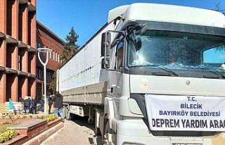 Toplanan yardımlar deprem bölgesine gönderildi
