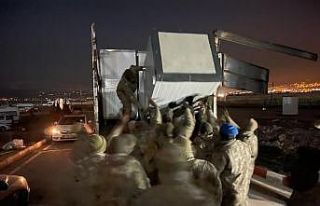 TSK afet bölgesinde ihtiyaçların karşılanması...