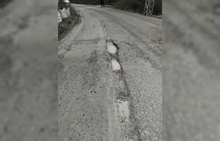 Vatandaşlar yollardaki çukurlara tepki gösterdi