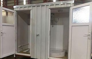 Yalova’da deprem bölgesi için tuvalet ve duş...