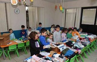 Yıldırımlı miniklerden depremzede kardeşlerine...