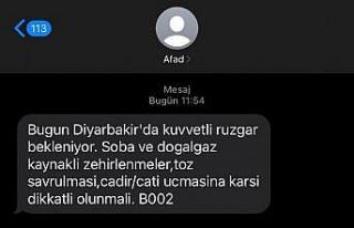AFAD’dan Diyarbakır için kuvvetli rüzgar uyarısı