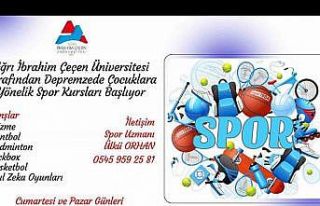 AİÇÜ’de depremzede çocuklara yönelik spor kursları...