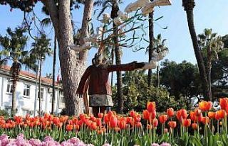 Alanya lale, sümbül ve nergislerle renklendi