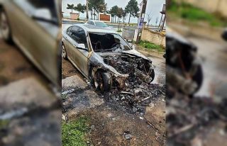 Alevlere teslim olan lüks otomobil kullanılamaz...