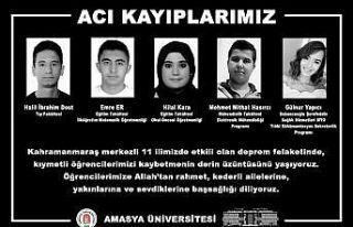 Amasya Üniversitesi depremde 5 öğrencisini kaybetti