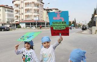 Anaokulu öğrencileri suyun önemine dikkat çekti