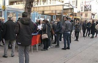 Ankara’da SGK binaları önünde uzun EYT kuyruğu