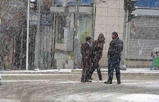 Ardahan mart ayında yağan karla beyaza büründü