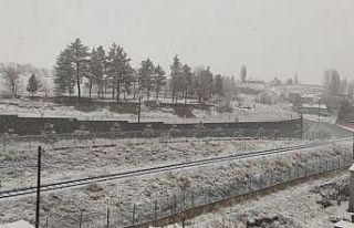 Aşkale güne kar ile uyandı