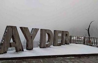 Ayder Yaylası ilkbaharda beyaza büründü