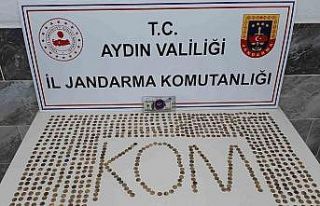 Aydın’da 757 adet altın sikke ele geçirildi