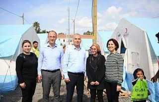 Başkan Örki deprem bölgesinde