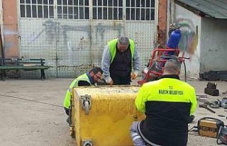 Bilecik’te çöp konteynırların bakım ve tamirleri...