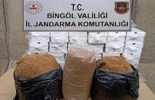 Bingöl’de 55 kilogram kaçak tütün ele geçirildi