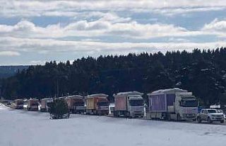 Bolu’dan deprem bölgelerine 555 araç yardım gönderildi