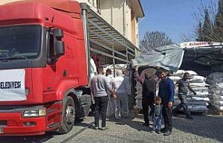 Bozüyük Belediyesi’nin un yüklü 11’inci yardım...