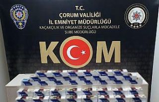 Çorum polisinden kaçak alkol ve sigara operasyonu