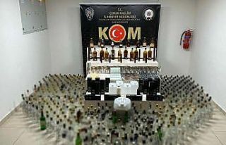 Çorum polisinden kaçak alkollü içki operasyonu