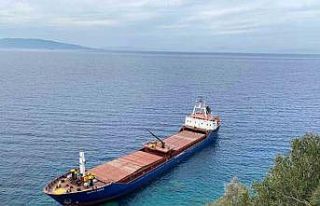 Datça’da kuru yük gemisi karaya oturdu