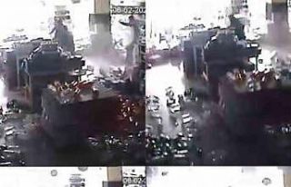 Deprem anına ait yeni görüntü: Raflar ürünler...