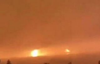 Deprem sırasında Adıyaman’da gölden alevler...