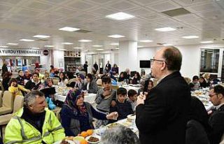 Depremzede ailelerle iftarda buluşuldu