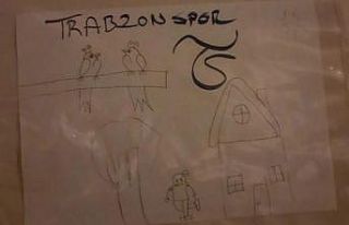 Depremzede çocuğun çizdiği resim Trabzonspor’un...