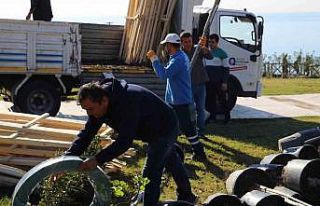 Düden Park’ta yeşillendirme çalışması