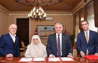 Elmalı “Diyaliz Merkezi Hizmet Binası” protokolünü...