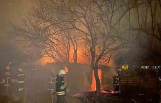 Erzincan’da ahır yangını