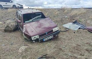 Erzurum’da yoldan çıkan araç şarampole savruldu:...