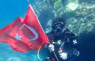 Eskişehirli dalgıçlar 30 metre su altında Çanakkale...
