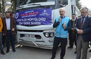 Gediz’de iyilik tırı dualarla uğurlandı