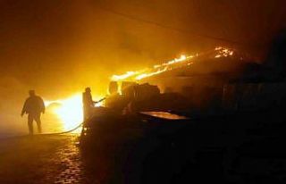 Geri dönüşüm deposunda çıkan yangın paniği