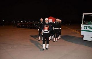 Hatay’da şehit düşen polis memurunun cenazesi...