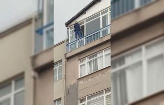 Kağıthane’de cam silen kadının tehlikeli anları...