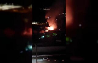 Karabük’te patlayan trafo alev alev yandı